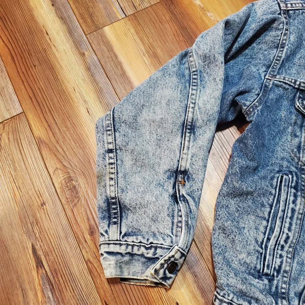VTG Levis Trucker Jacket Acid Wash Blanket Lined Made in USA 70417 Type 3 80s